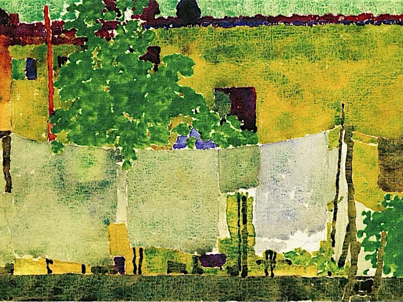 1877-Augusto Giacometti - Il bucato